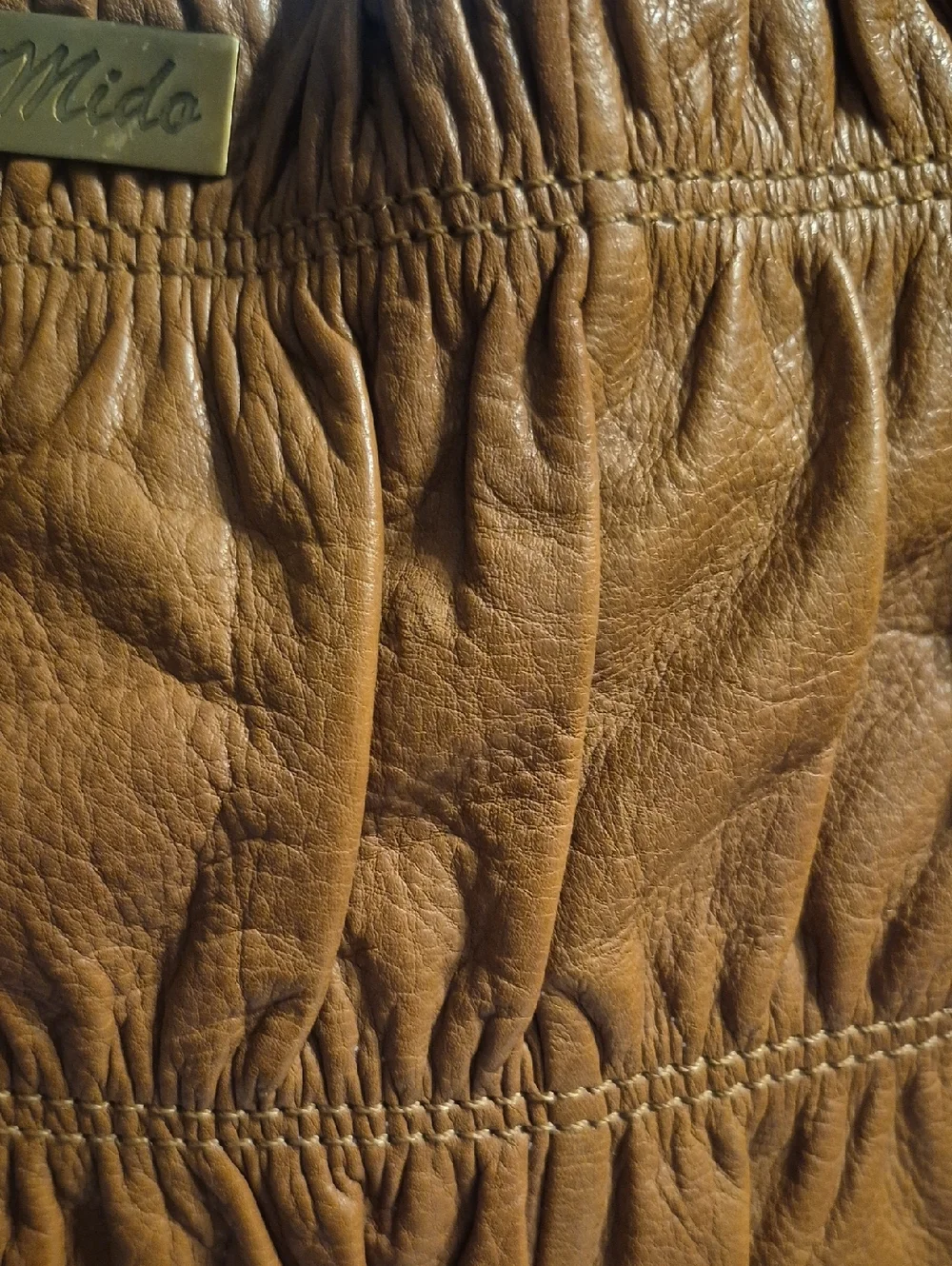 Mido Mido Tan Gathered Shoulder Bag - Picture 3 of 14